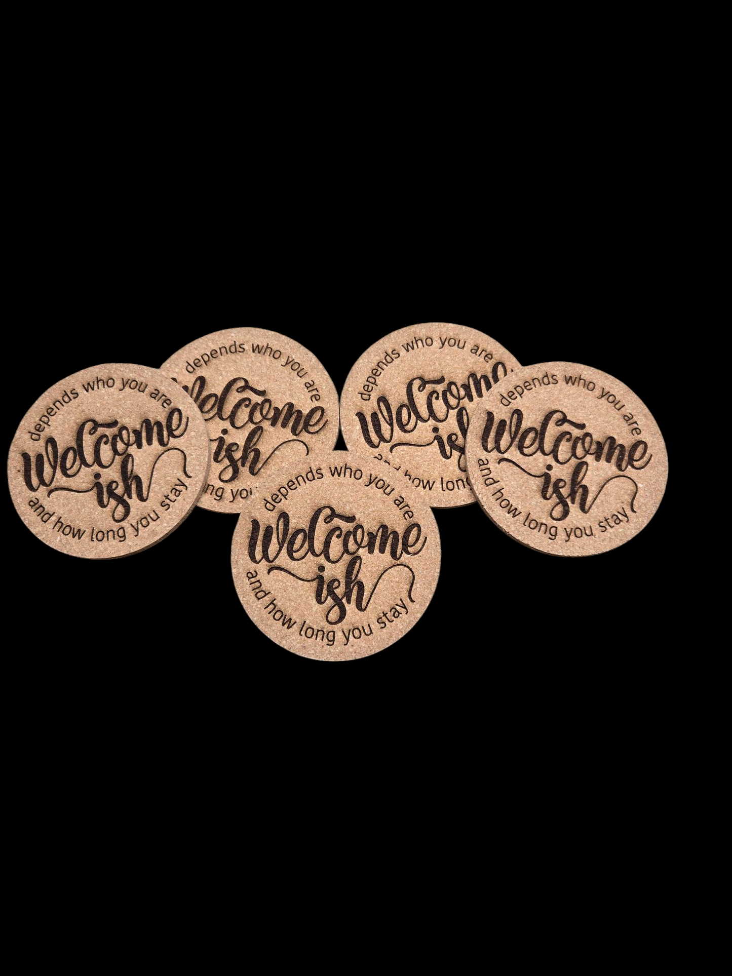 Welcome-ish Cork Coasters