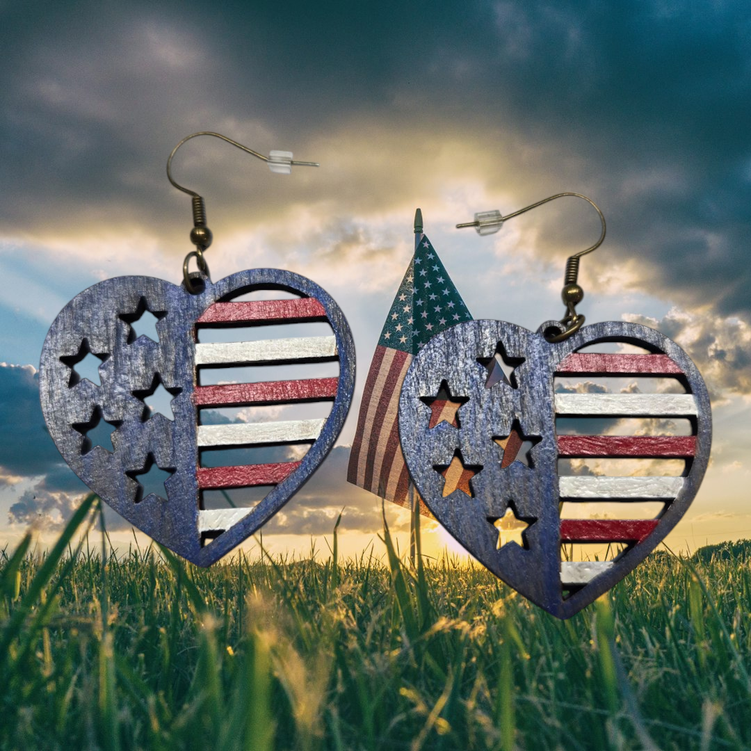 Red White Blue Heart
