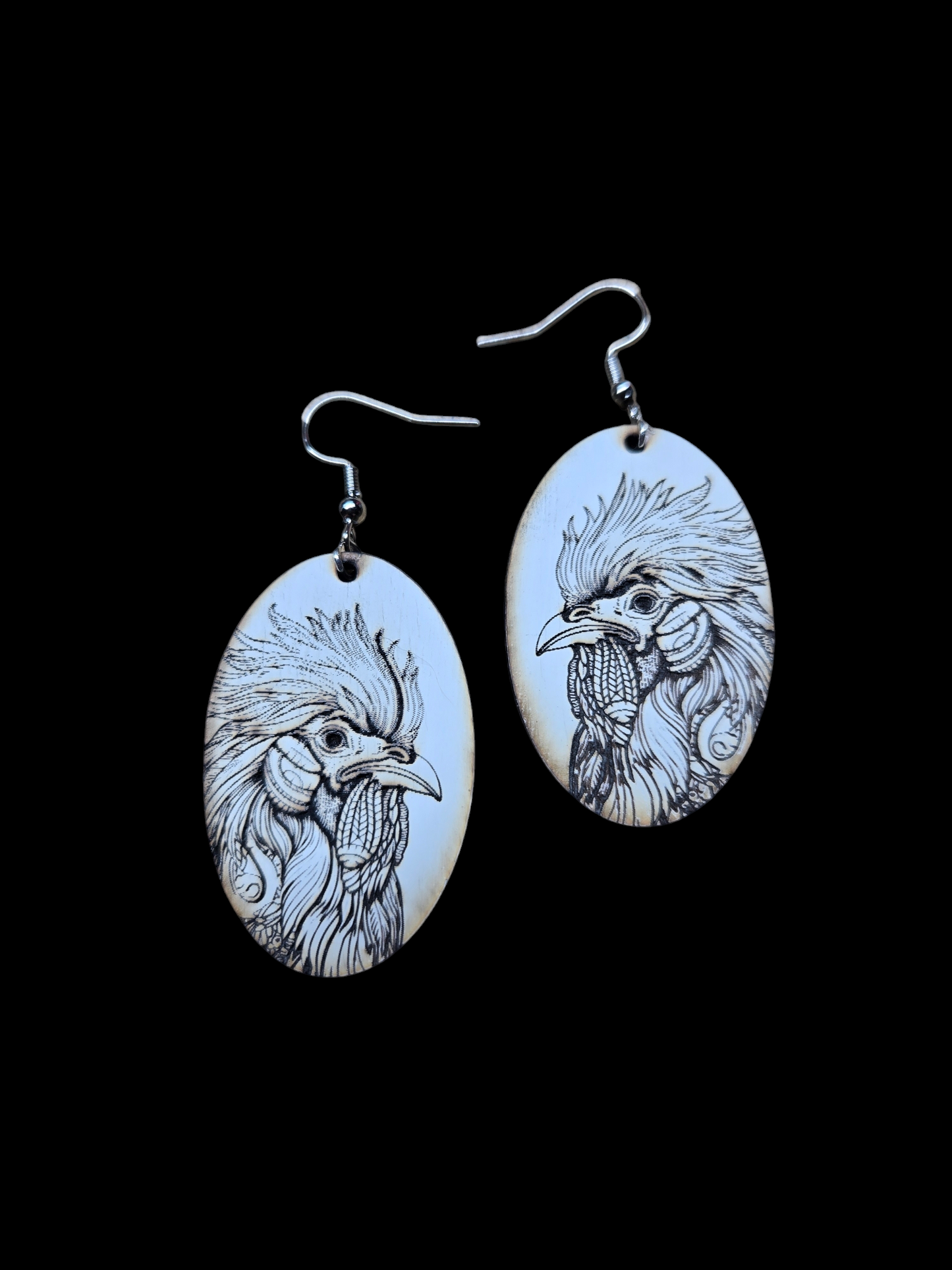 Shabby Chic Rooster on White