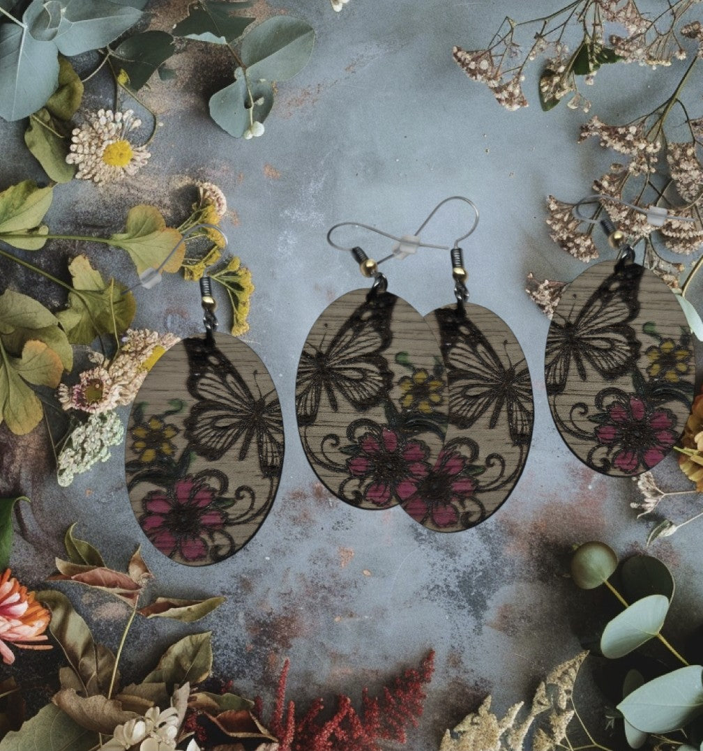 Butterflies and flowers
