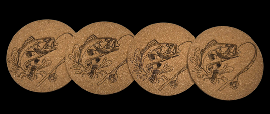 Bass- Fishing coasters
